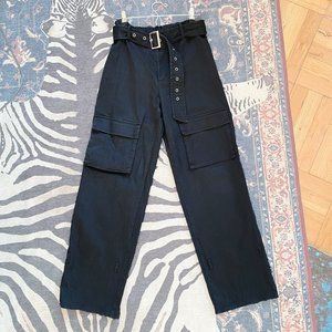 Cargo High Waist Pants Black Oversized Size M (US 6) FashionNova